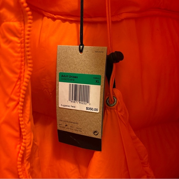 Men’s Nike ACG Therma-fit Lunar Puffer Coat Bright Orange size XL - Picture 10 of 16